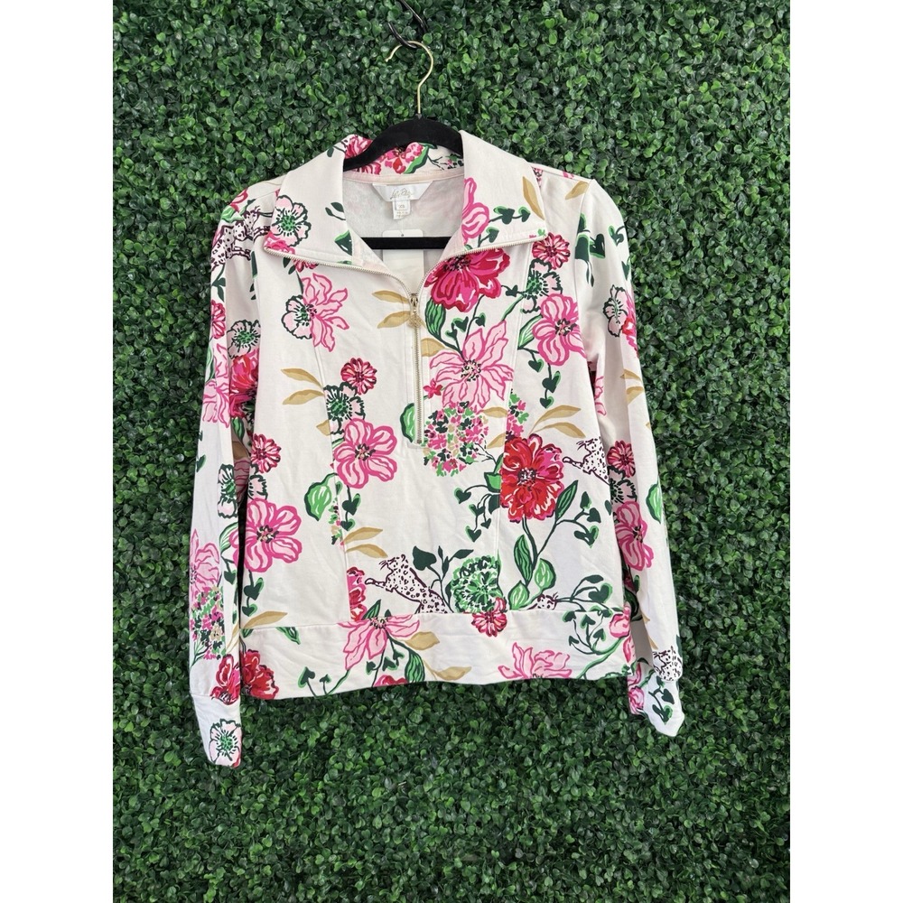 Lilly Pulitzer Eleni Pullover Popover Safari Sanctuary XS Golf Athleisure
